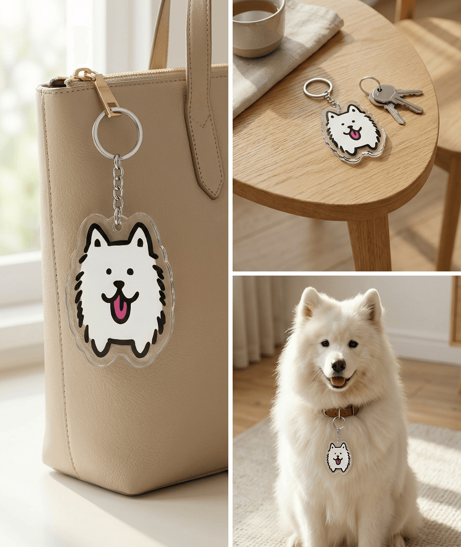 Acrylic Keychain Customizable Creative Cartoon & Anime Keychain Decor with DIY Personalized Couple Photo - Image 4