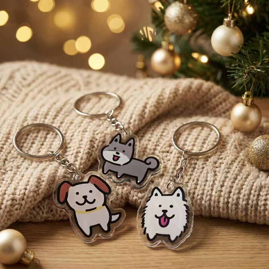 Acrylic Keychain Customizable Creative Cartoon & Anime Keychain Decor with DIY Personalized Couple Photo - Image 1