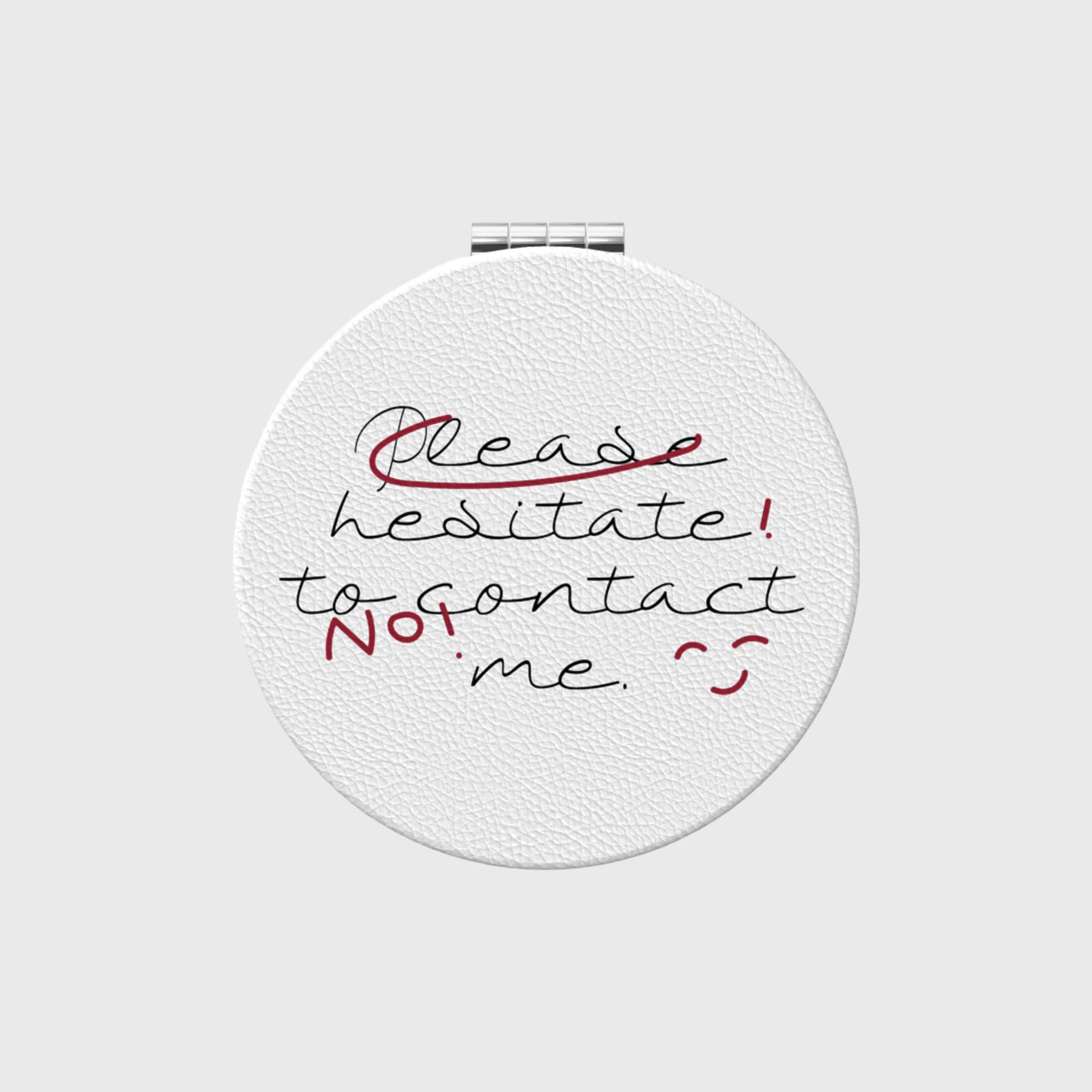 Custom Portable Pocket Makeup Mirror – Personalized PU Compact Mirror (Round/Heart/Square)