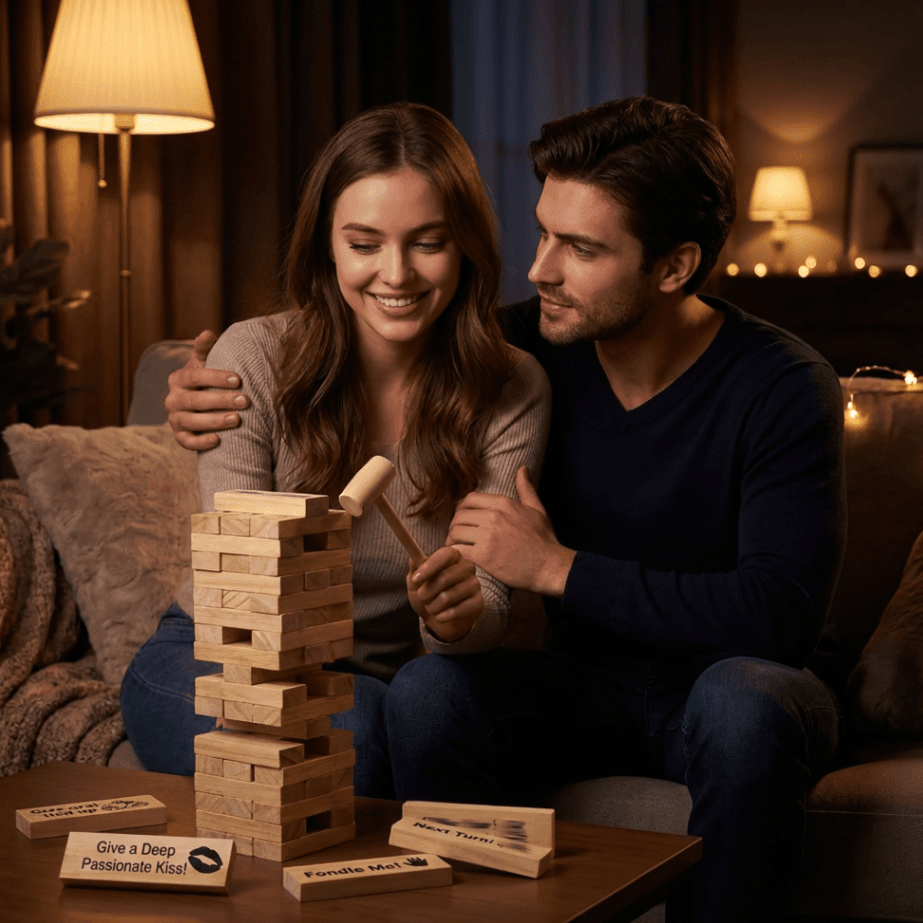 Personalized Block Tower Game for Couples – Custom Romantic Party Game, Valentine's Day & Anniversary Gift - Image 5