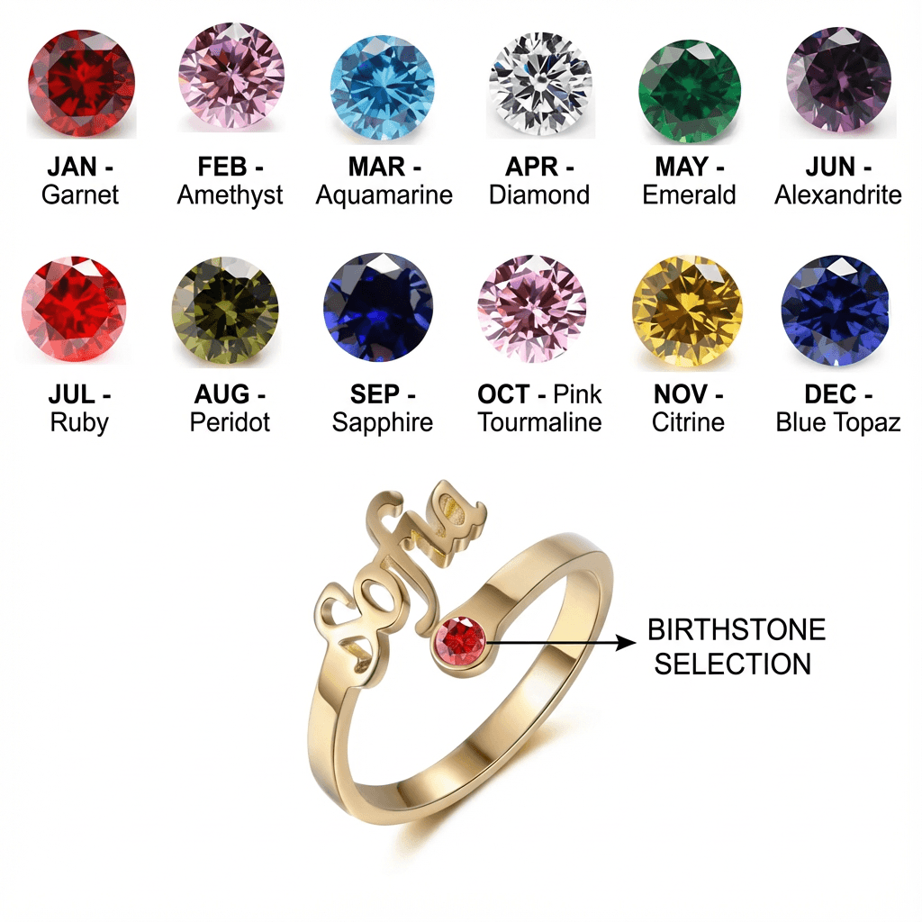 Personalized Name Ring – Custom Letter Ring in Titanium Steel - Image 6