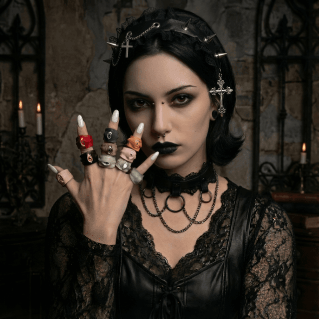 Handmade Eco-Friendly Tanned Leather Eyeball Ring