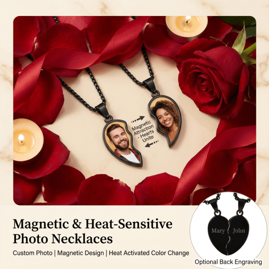 Custom Picture Hidden Picture Heat-Activated Necklace - 1
