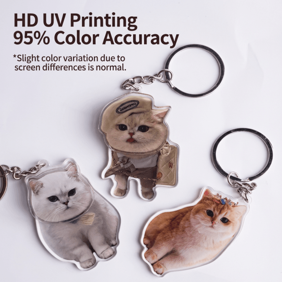 Custom Pet Spinning Keychain (Acrylic Photo Keychain) - Image 3