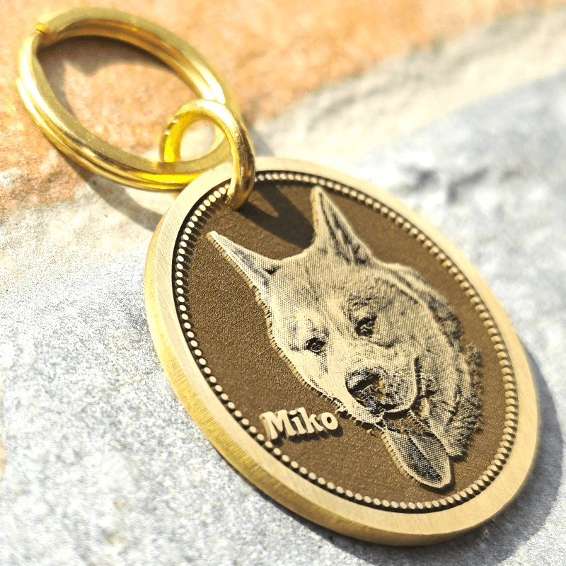 Custom Pet Photo Engraved Tag – Deep Engraving Pet ID Tag, Personalized Dog Cat Name Tag, Memorial Keepsake Keychain, Anti-Lost Pet Pendant - Image 2