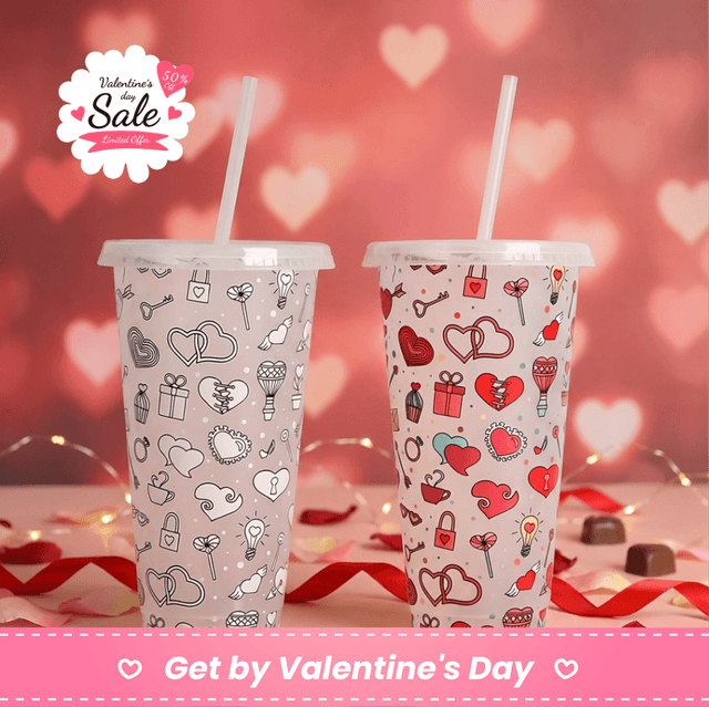 Reusable Color Changing Tumblers with Lids & Straws, 24oz BPA-Free Plastic Cups for Iced Coffee, Water & Smoothies, Cold Sensitive Color-Changing Cups, Multiple Styles Available