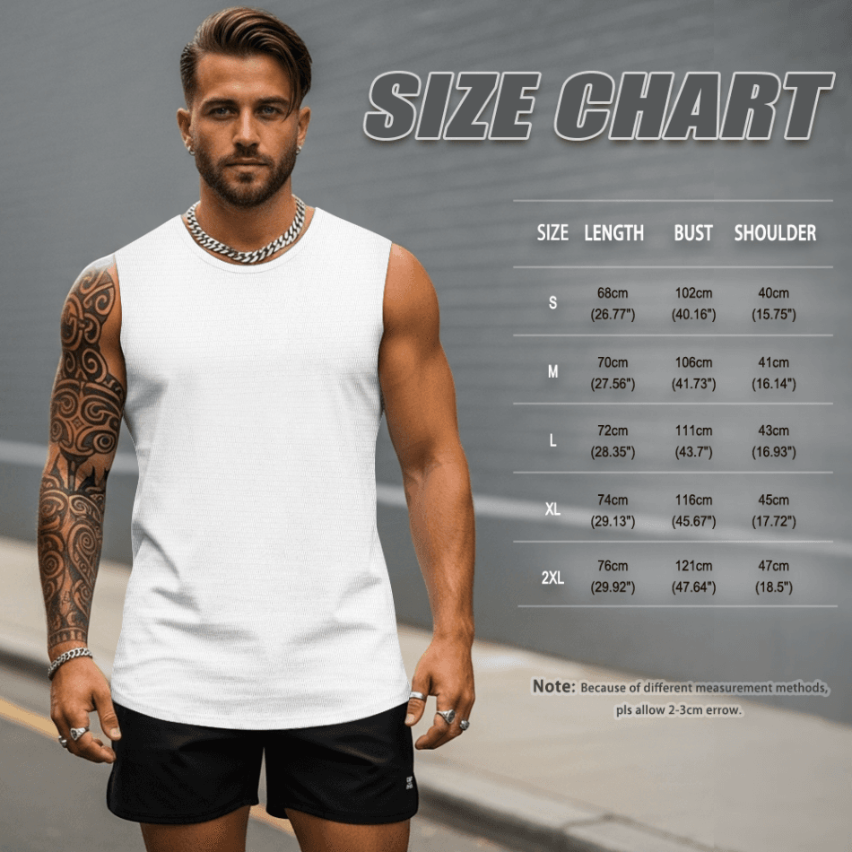 Custom Crew Neck Vest for Men | Lightweight Personalized Summer Tank Top - Image 3