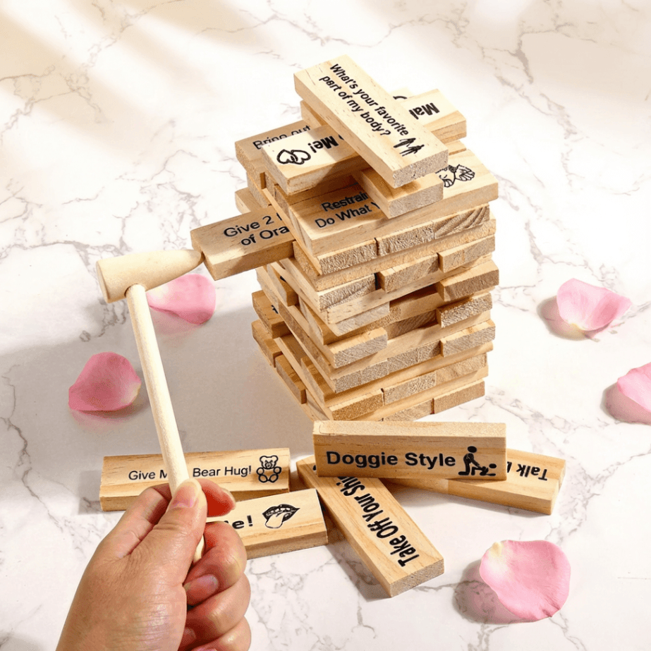 Personalized Block Tower Game for Couples – Custom Romantic Party Game, Valentine's Day & Anniversary Gift - Image 3