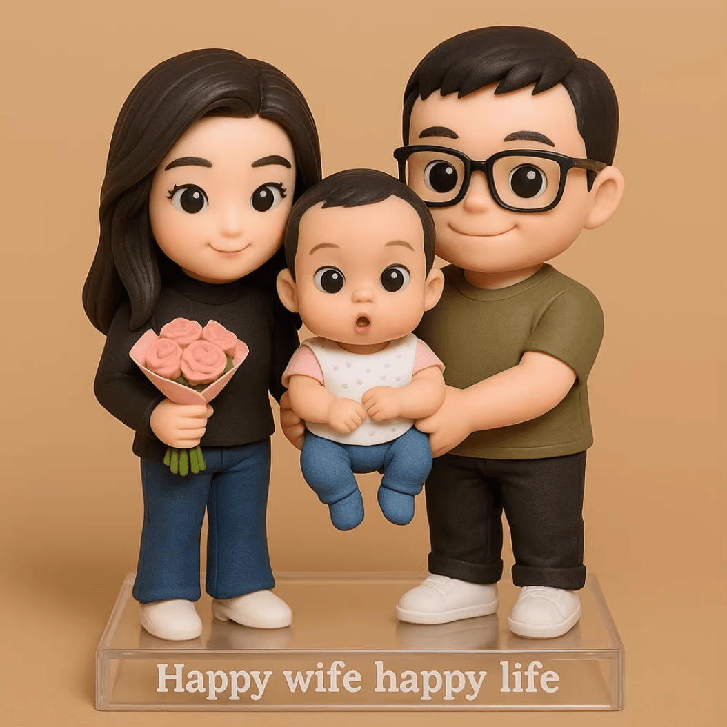 Custom 3D Cartoon Figurine from Photo Handmade Q-Style Clay Doll Personalized Gift - Image 4