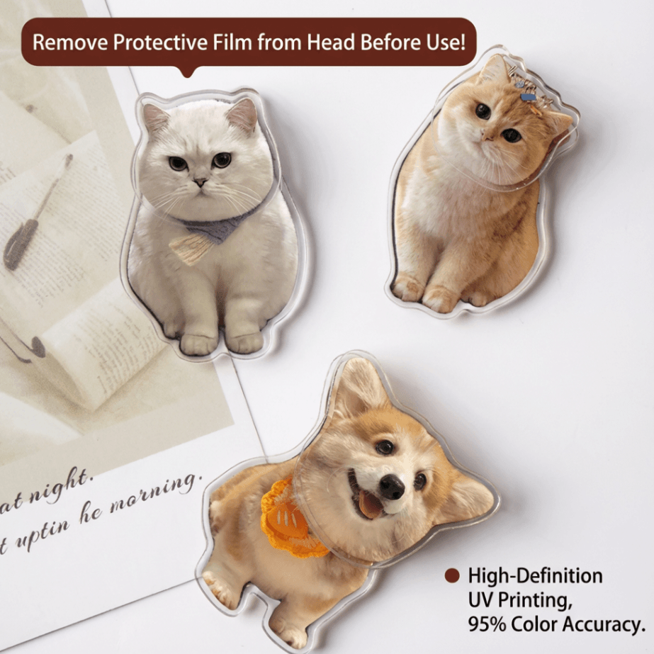 Custom Pet Spinning Fridge Magnet (Acrylic Photo Magnet) - Image 2