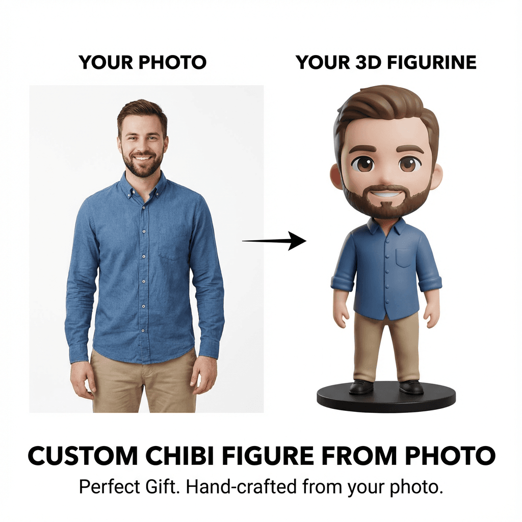Custom 3D Cartoon Figurine from Photo Handmade Q-Style Clay Doll Personalized Gift - Image 6