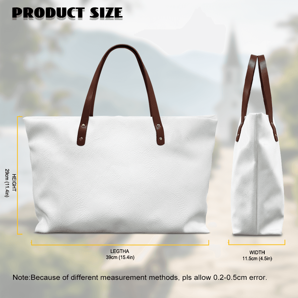 Customizable PU Leather Tote Bag | Your Design with UV Print - Image 2