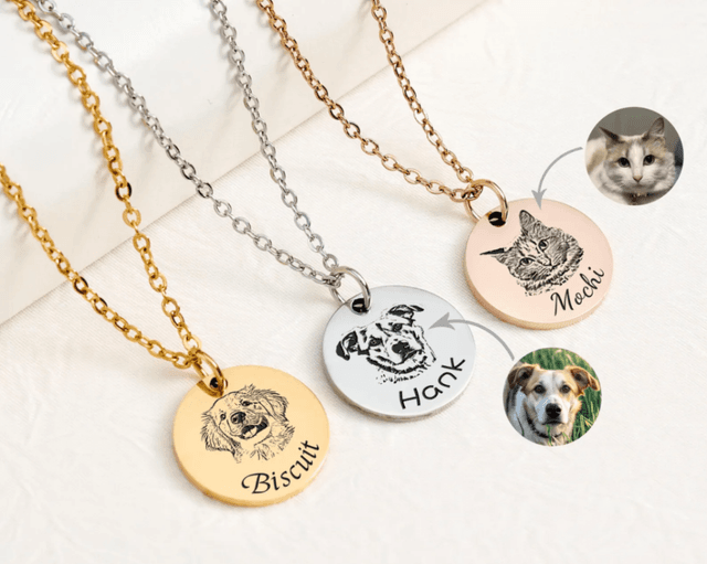 Personalized Pet Portrait Necklace