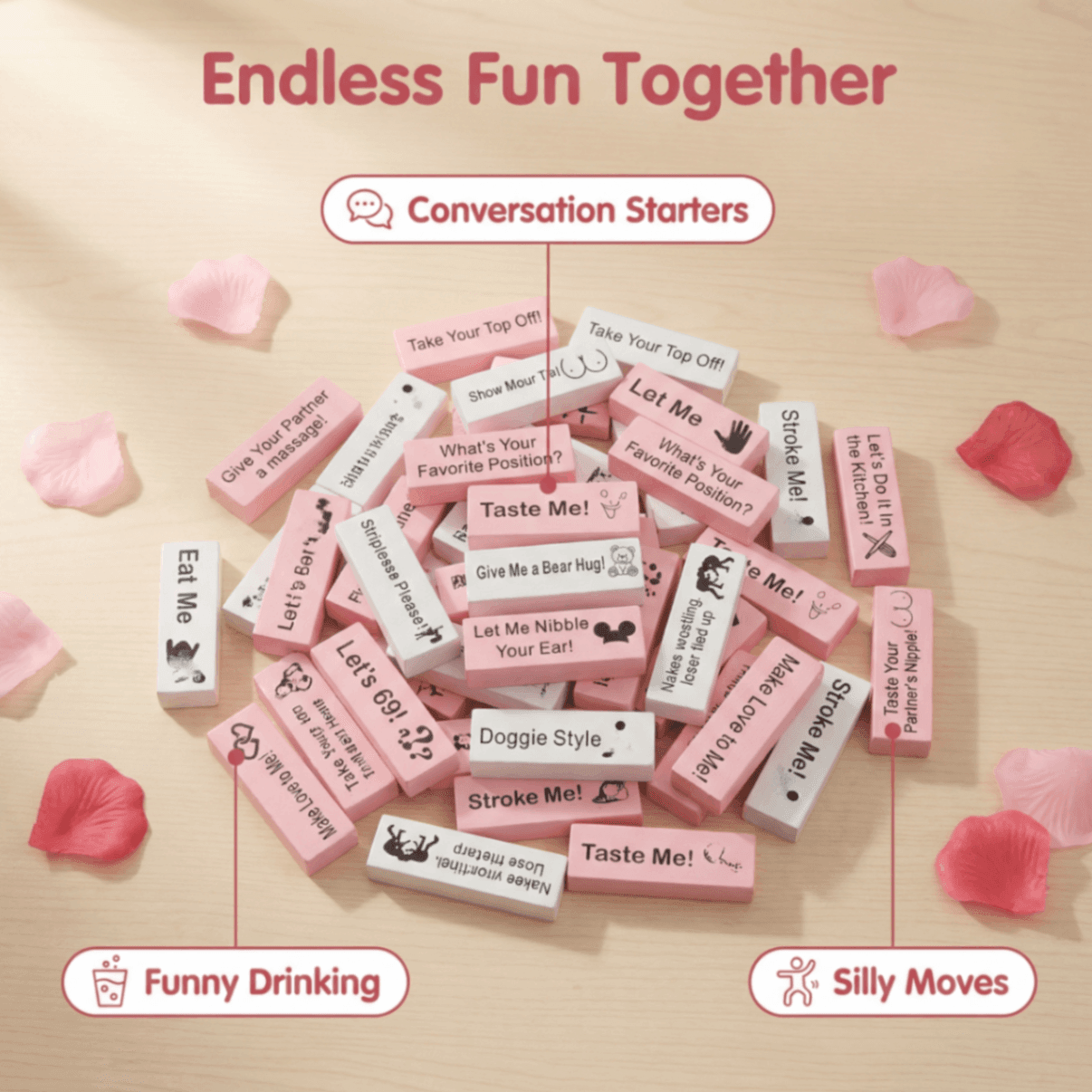 Personalized Block Tower Game for Couples – Custom Romantic Party Game, Valentine's Day & Anniversary Gift - Image 9