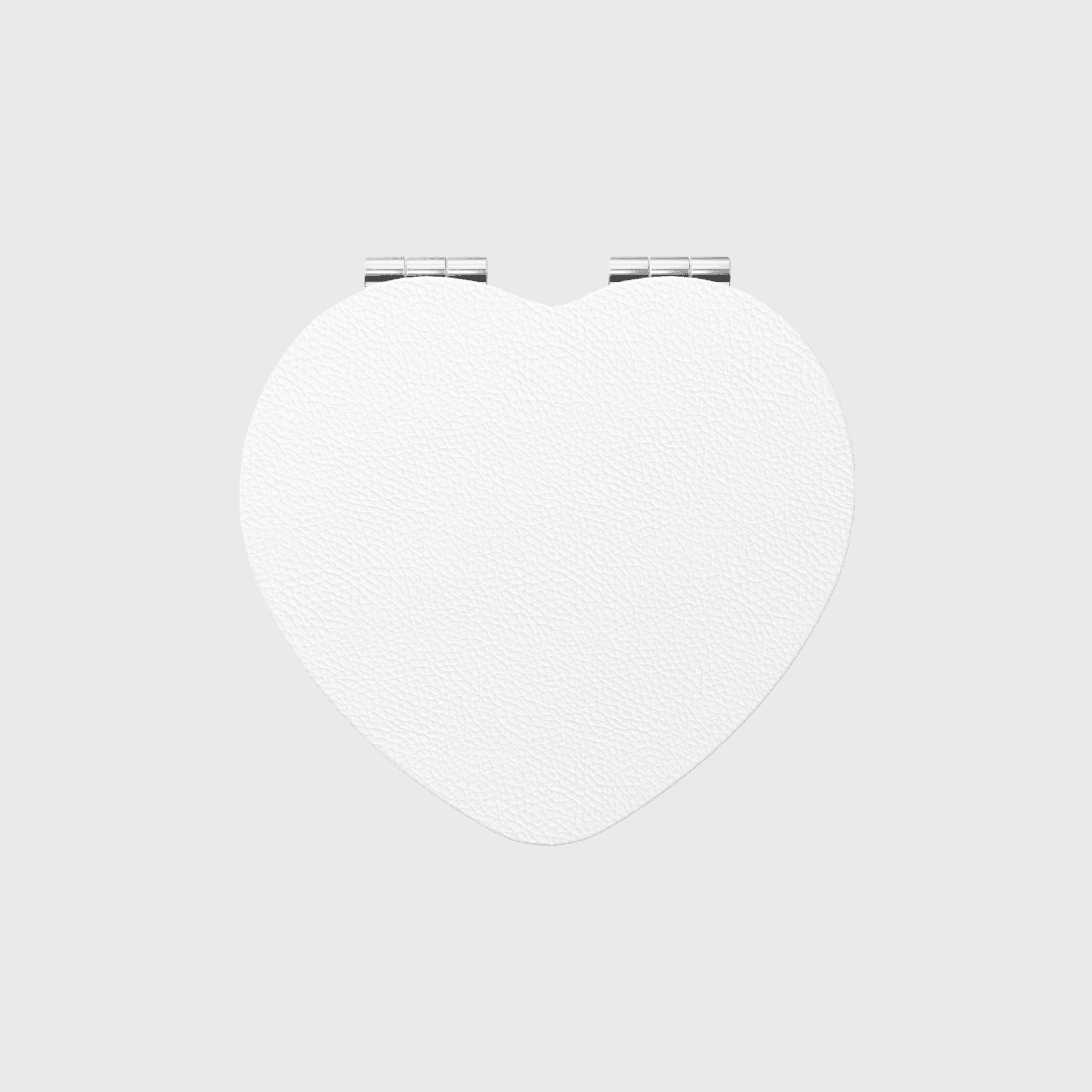 Custom Portable Pocket Makeup Mirror – Personalized PU Compact Mirror (Heart) - Image 1