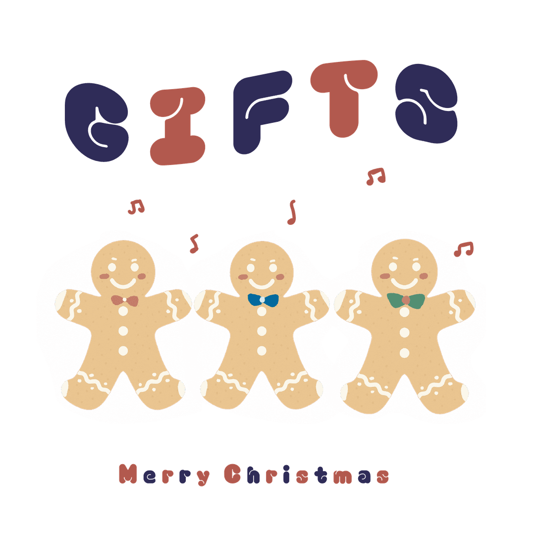 Gingerbread Gifts Christmas Illustration