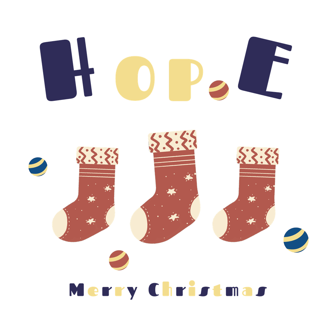 Hope Christmas Stockings Illustration