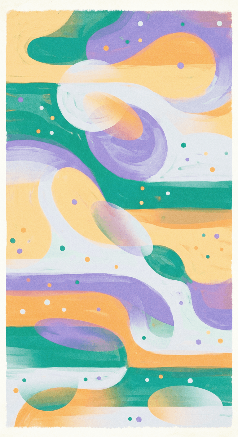 Pastel Swirl Abstract Landscape
