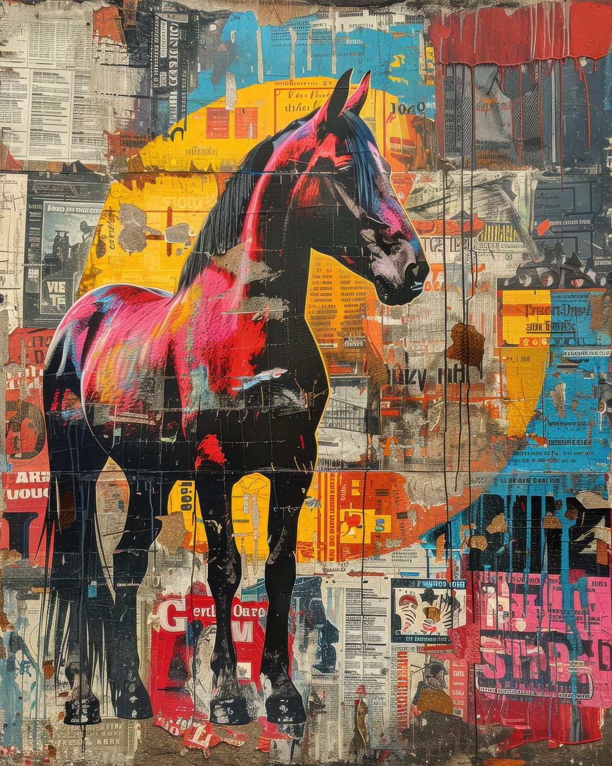 Pop Art Punk Rock Horses