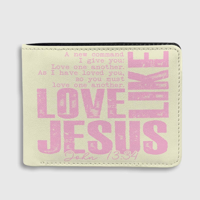 Love Like Jesus Bifold Wallet for Women Religious Birthday Easter Gift