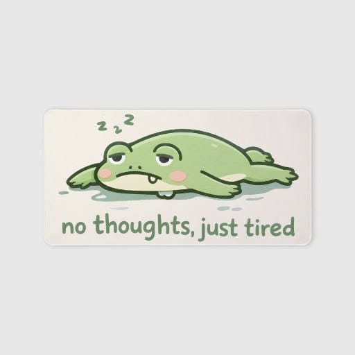 Funny Tired Frog Mouse Pad for Coworkers Daily Office Use