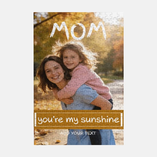 Custom Photo You're My Sunshine Puzzle for Mom Mother's Day Gift