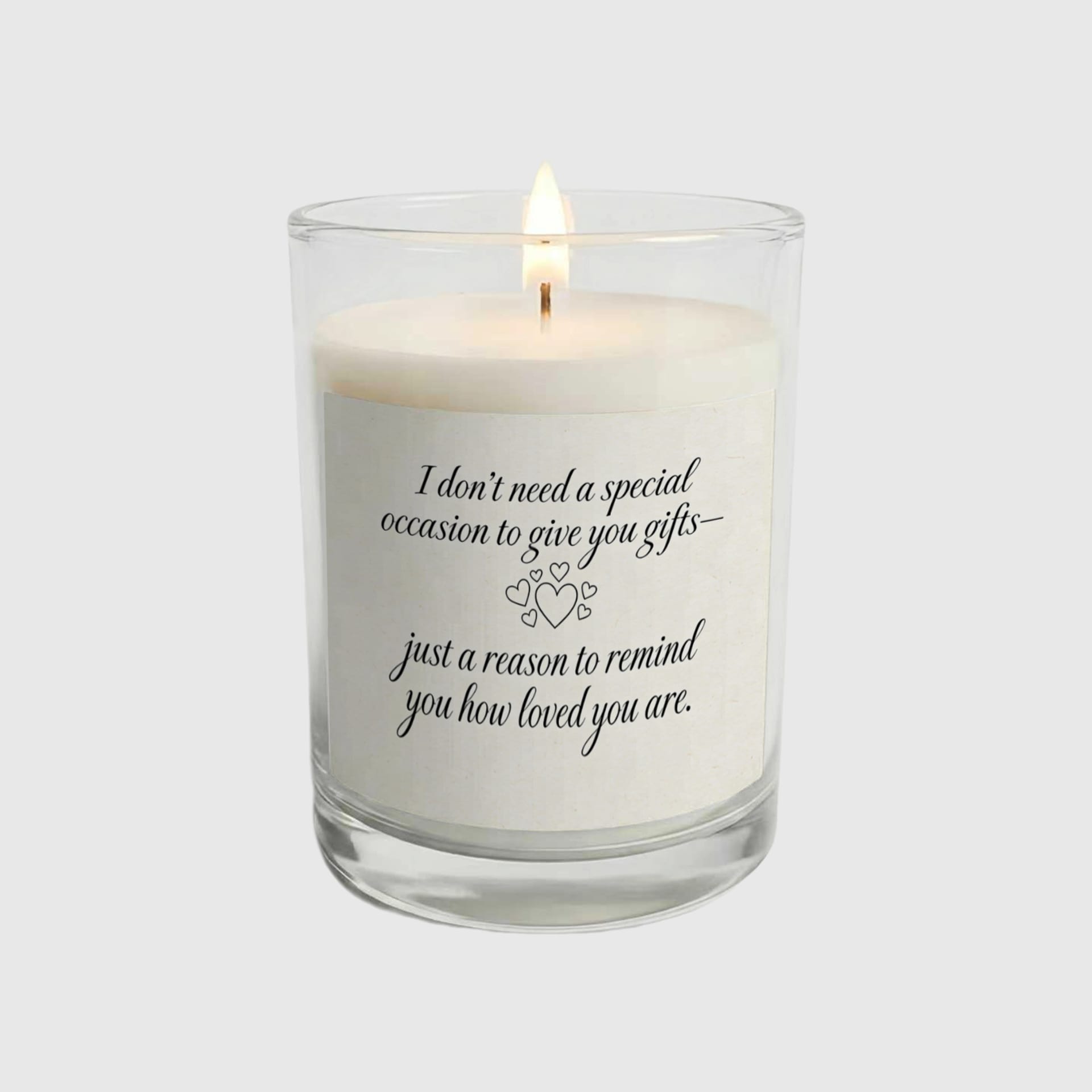 Romantic Love Quote Scented Jar Candle for Loved Ones Gift