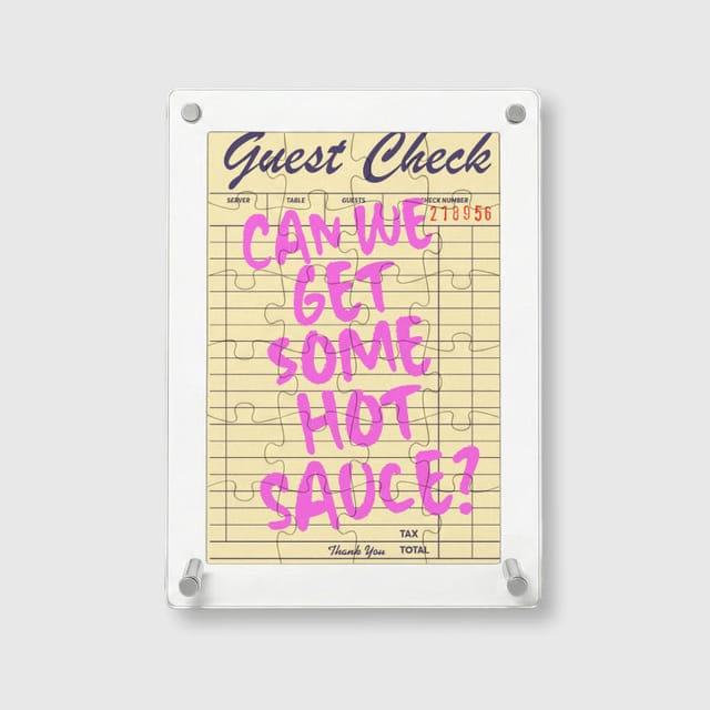 Funny Hot Sauce Acrylic Puzzle for Foodie Gifts