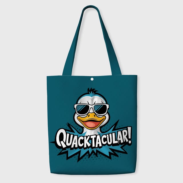 Funny Cool Duck Tote Bag for Duck Lovers Daily Use Gift