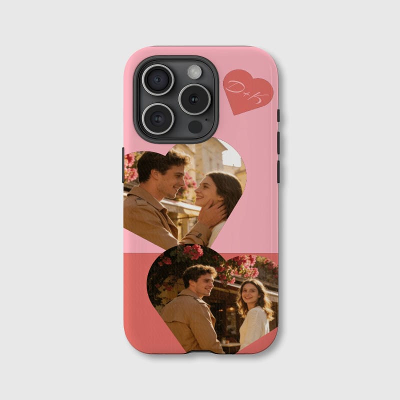 Custom Couple Heart Photo MagSafe Phone Case for Anniversary Gift