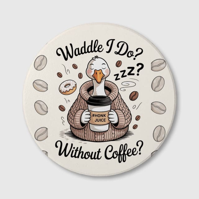 Funny Goose Coffee Coaster for Coffee Lovers Gift