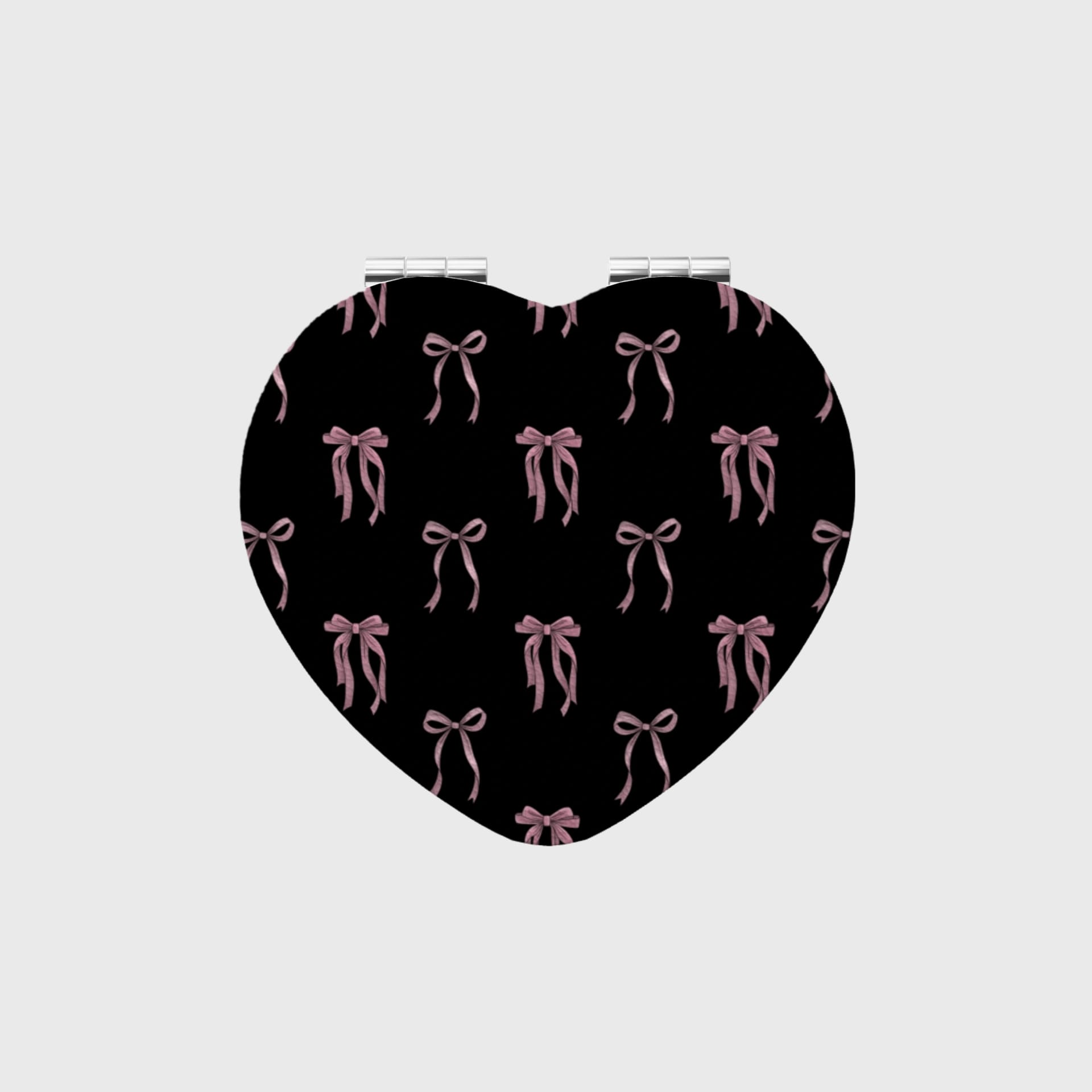 Custom Portable Pocket Makeup Mirror – Personalized PU Compact Mirror (Heart)