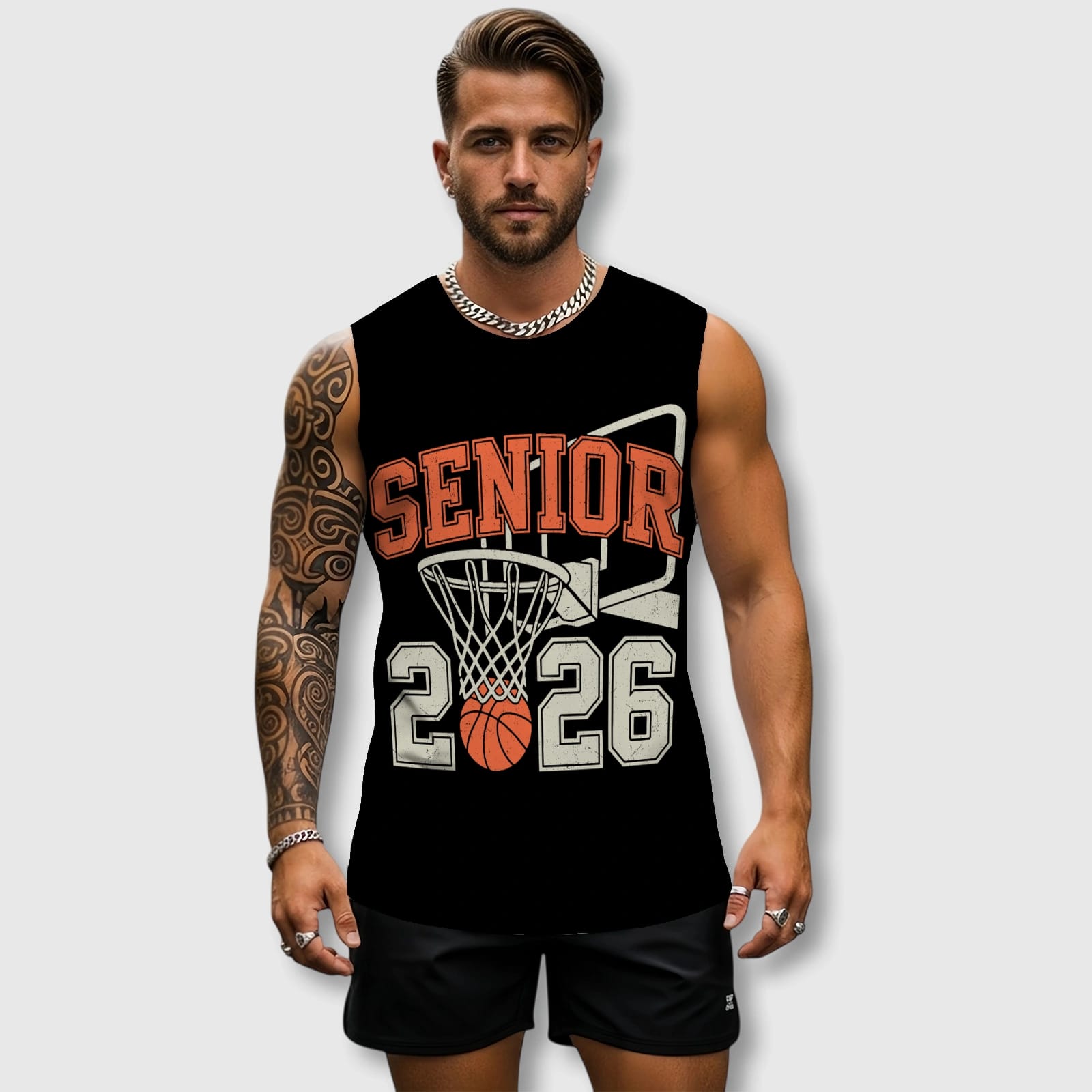 Basketball Senior 2026 Tank Top for Graduation Workouts