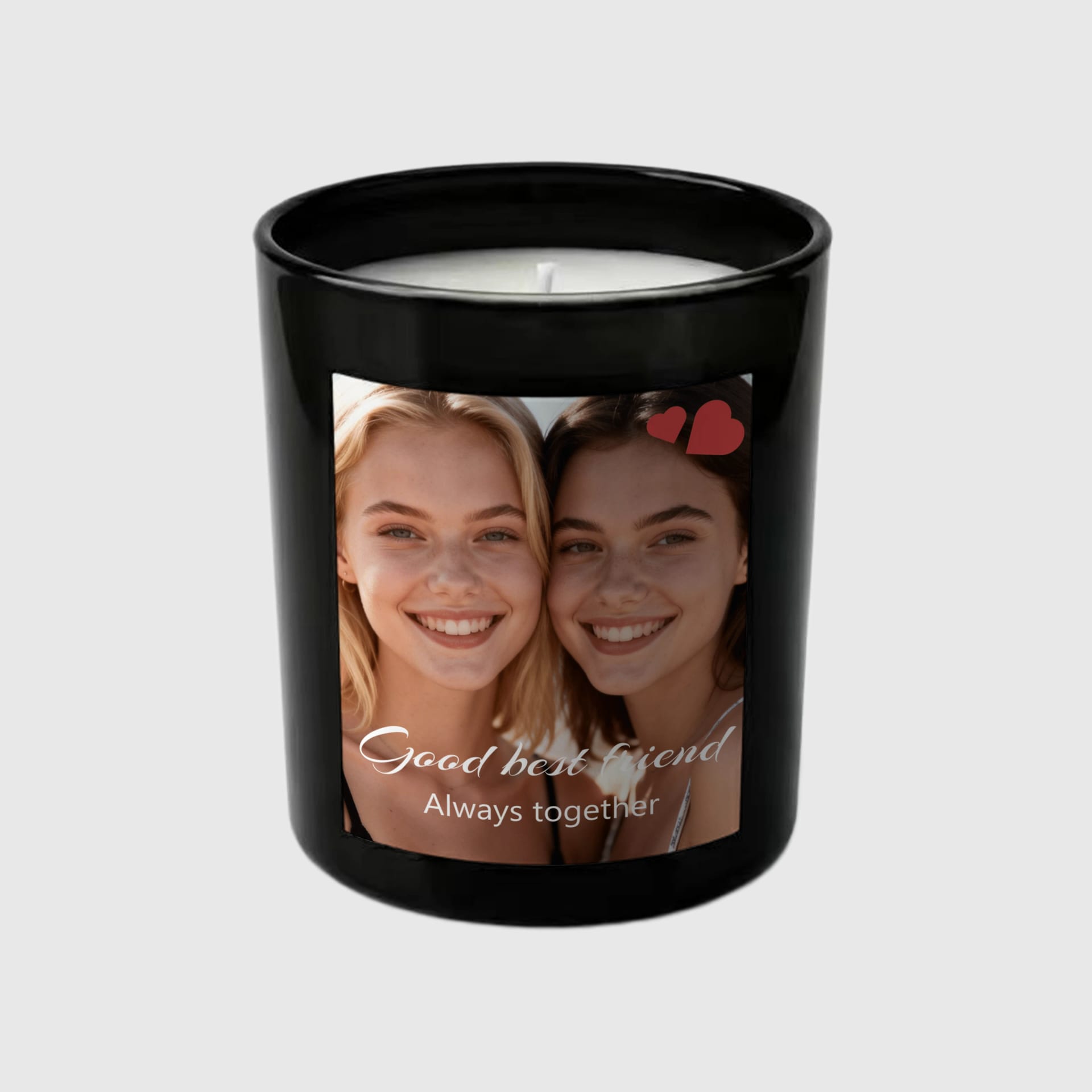 Personalized Hidden-Message Candle / Custom Sticker Candle (2pcs Set)