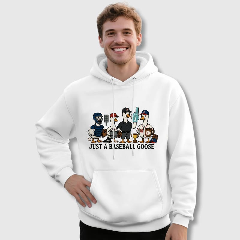 Funny Baseball Goose Hoodie for Baseball Fans Gift