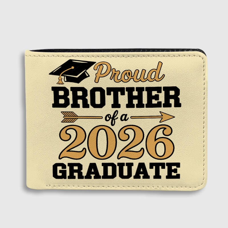 Proud Brother of 2026 Grad Bifold Wallet Grad Gift