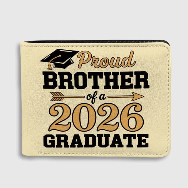 Proud Brother of 2026 Grad Bifold Wallet Grad Gift