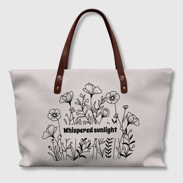 Custom Whispered Sunlight Floral Tote Bag for Daily Use