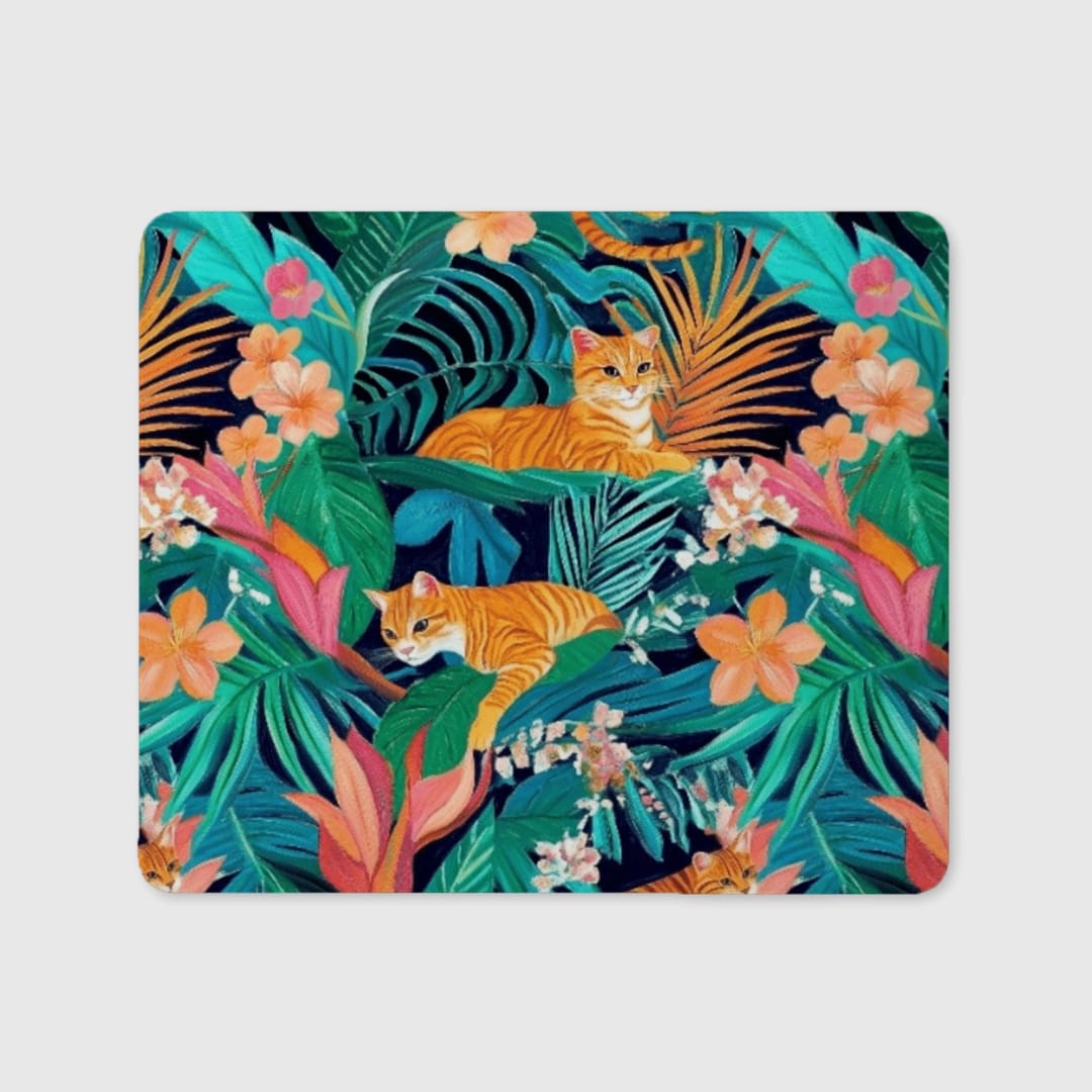 Cats in the Jungle Mouse Pad - 1