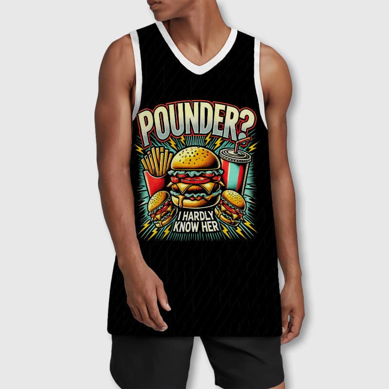 Funny Fast Food Pun Basketball Tank Top for Men Casual Wear