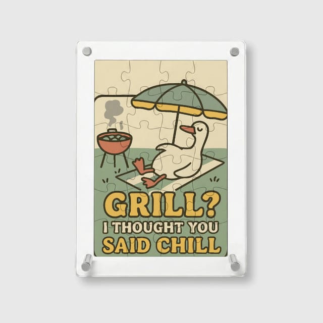 Funny Duck Pun 24 Piece Acrylic Puzzle for Summer Gift