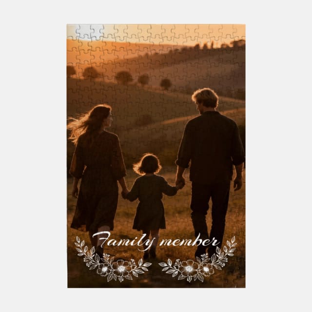 Custom Photo Puzzle – Personalized Jigsaw Puzzle in Wooden or Cardboard Material, Custom Picture Puzzle Gift for Family, Couples, Kids & Holidays