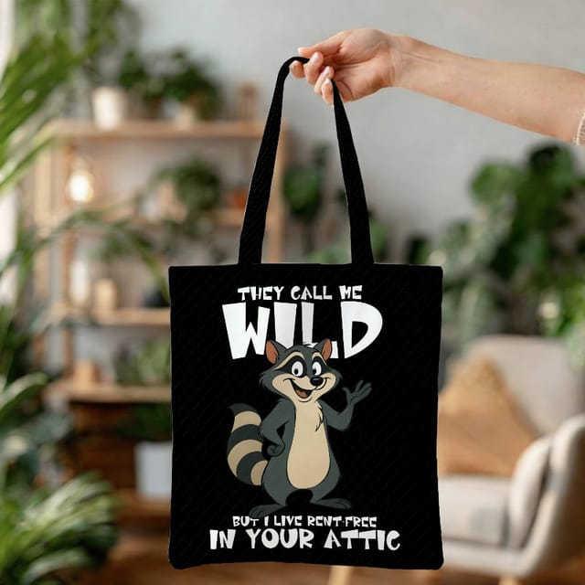 Funny Raccoon Quote Tote Bag for Daily Use & Gifting