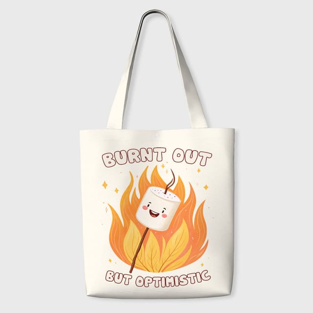 Funny Burnt Marshmallow Tote Bag for Coworker Daily Gift