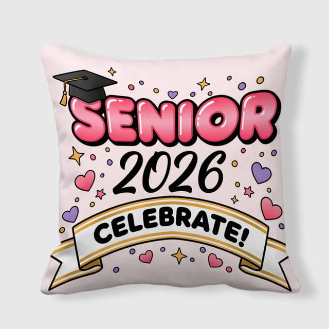 Senior 2026 Graduation Throw Pillow for 2026 Grads Gift