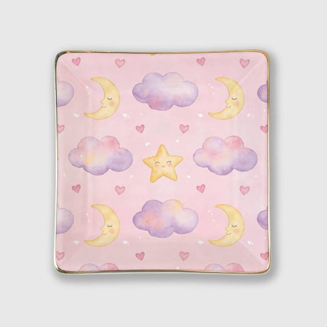 Pastel Celestial Trinket Tray for Her Valentine's Day Gift