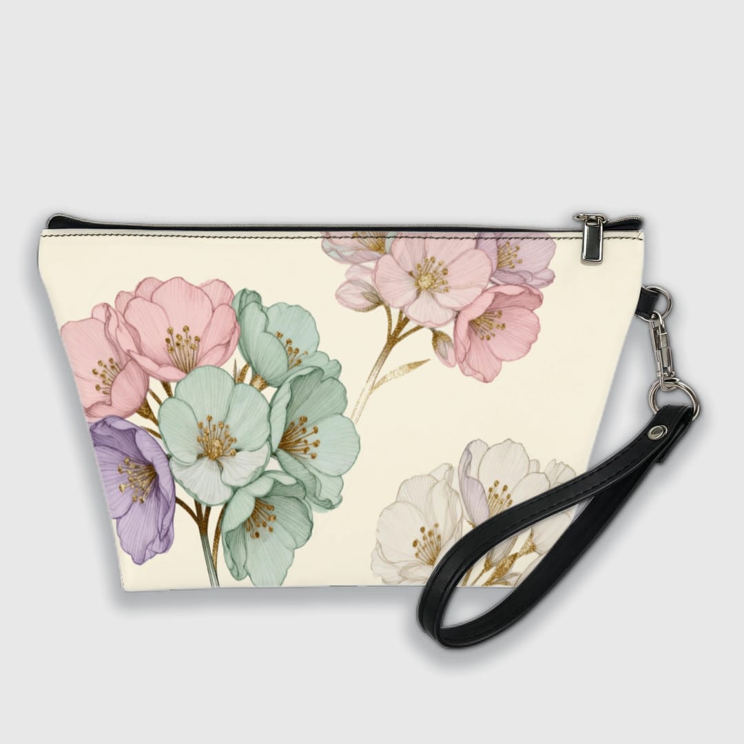 Portable Cosmetic Bag Personalized PU Makeup Pouch for Travel & Daily Use - 1