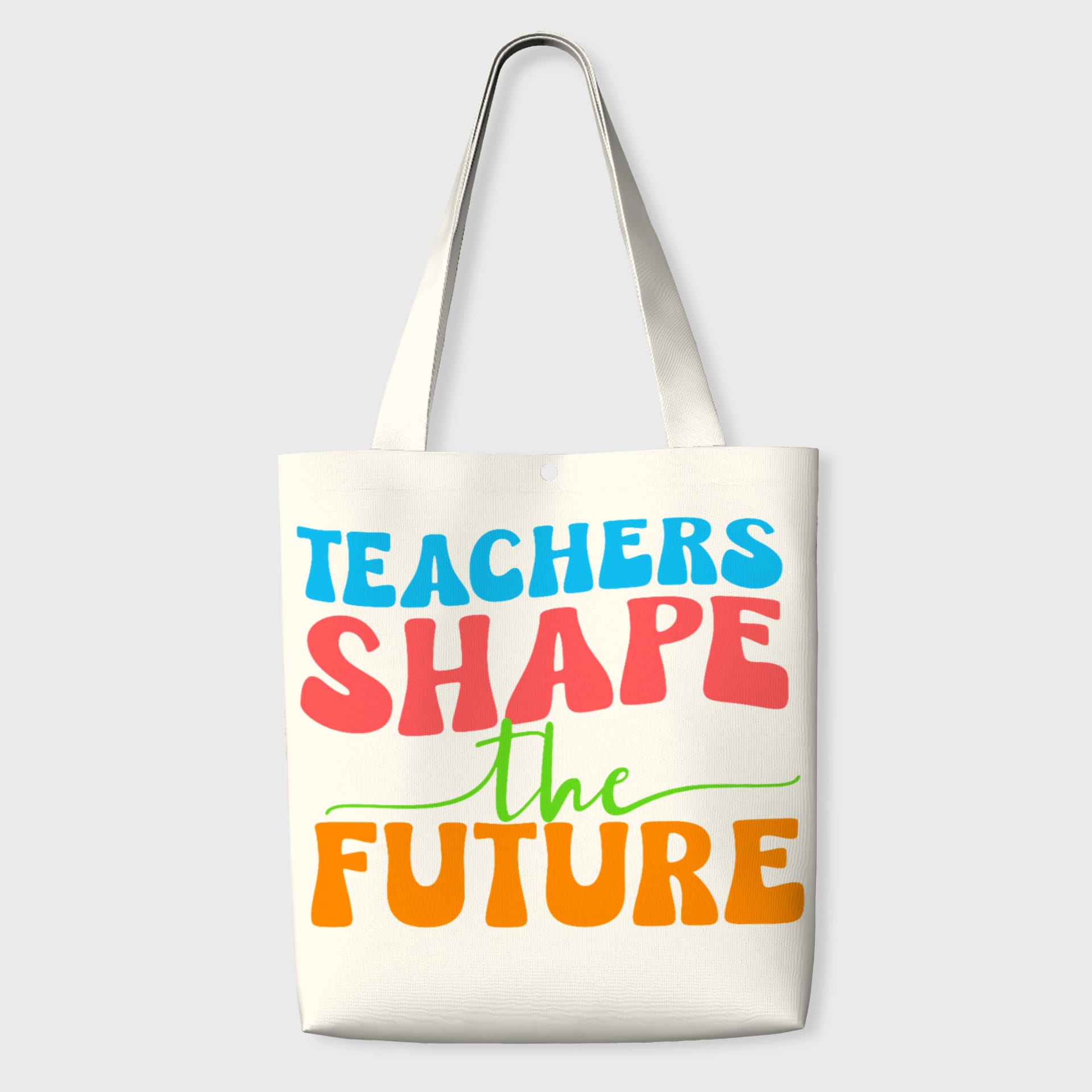 Teachers Shape the Future Canvas Tote Bag for Teacher Gifts