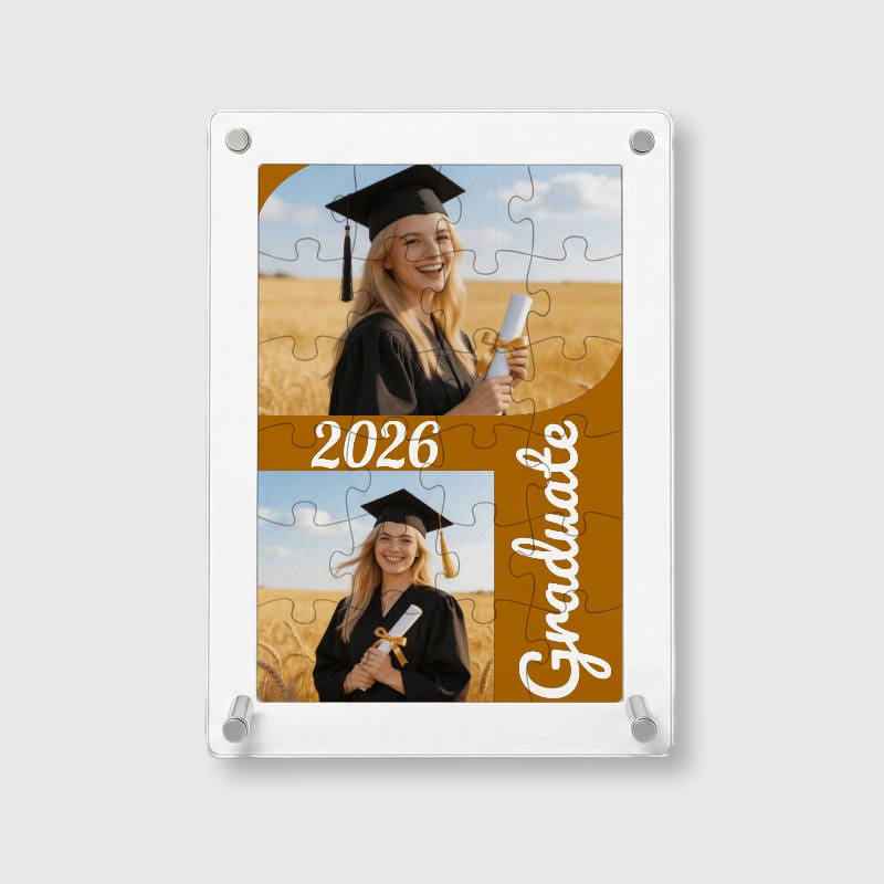 Custom Graduation Photo Acrylic Puzzle for 2026 Graduate Gift