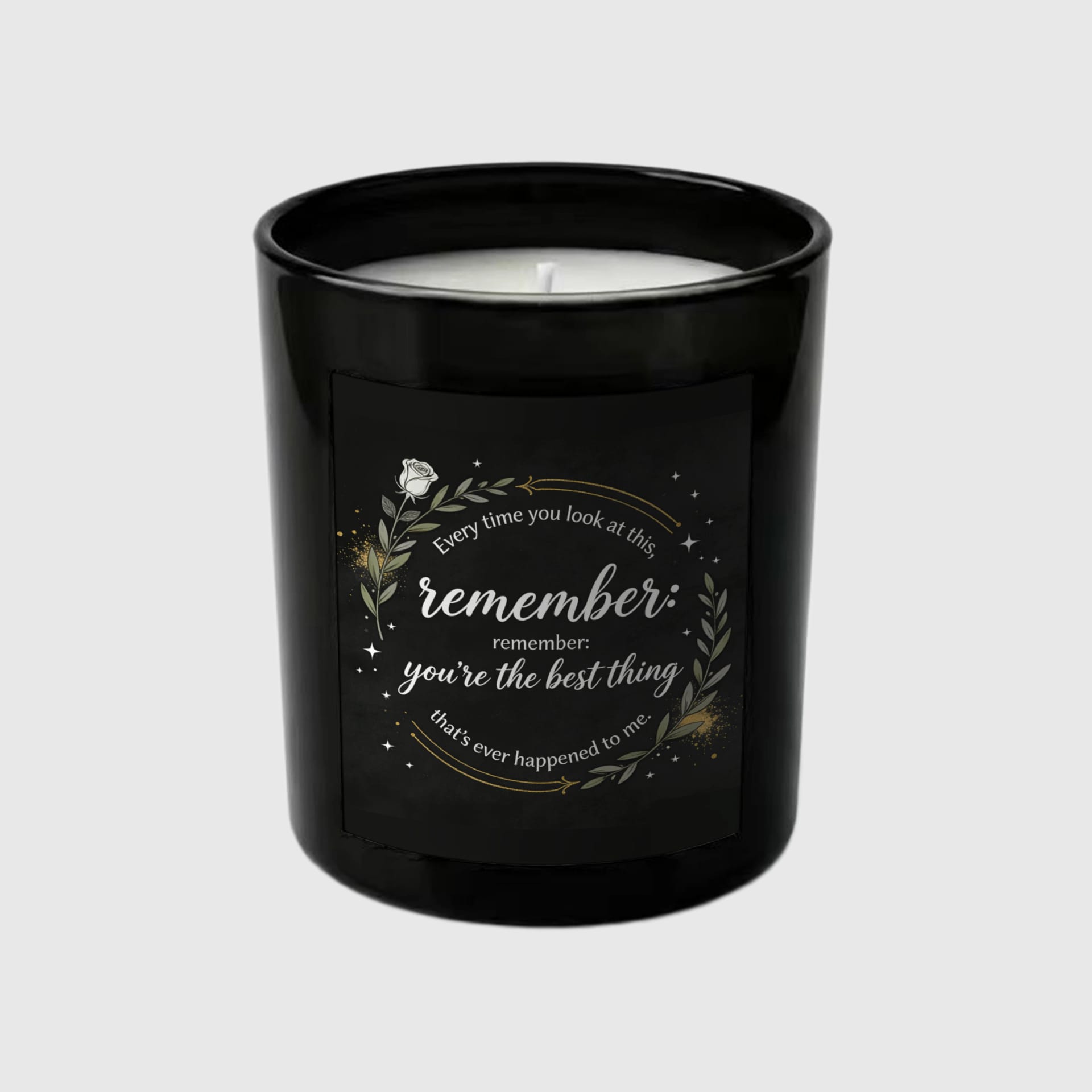 Romantic Floral Quote Candle Set for Partner Anniversary Gifts